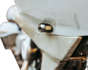 Custom Dynamics ProBeam® Front Amber/White Turn Signals, Gloss Black - 15+ Touring Turn Signals Custom Dynamics