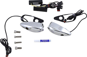 Custom Dynamics ProBeam® Front Amber/White Turn Signals, Chrome - 15+ Touring Turn Signals Custom Dynamics