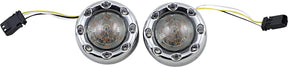 Custom Dynamics ProBeam® Front JAE Bullet Ringz, Chrome Smoked - 16-23 Touring & Trike CVO Turn Signals Custom Dynamics