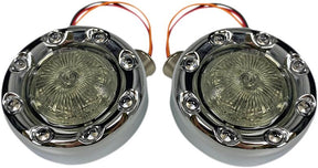 Custom Dynamics ProBeam® Front JAE Bullet Ringz, Chrome Smoked - 16-23 Touring & Trike CVO Turn Signals Custom Dynamics