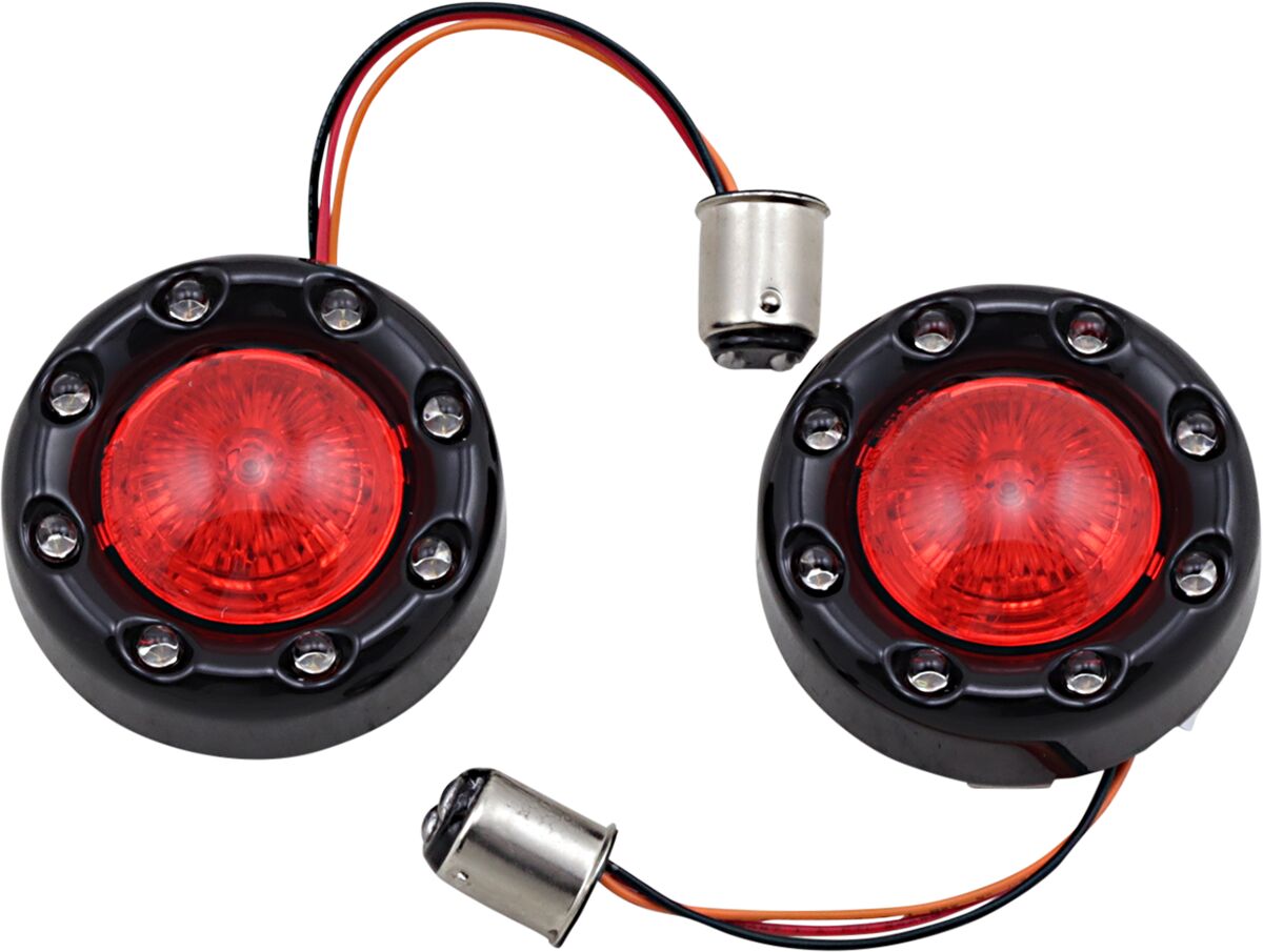Custom Dynamics Signal Bllt 1157 Gblk/Red TURN SIGNAL GROUP Custom Dynamics