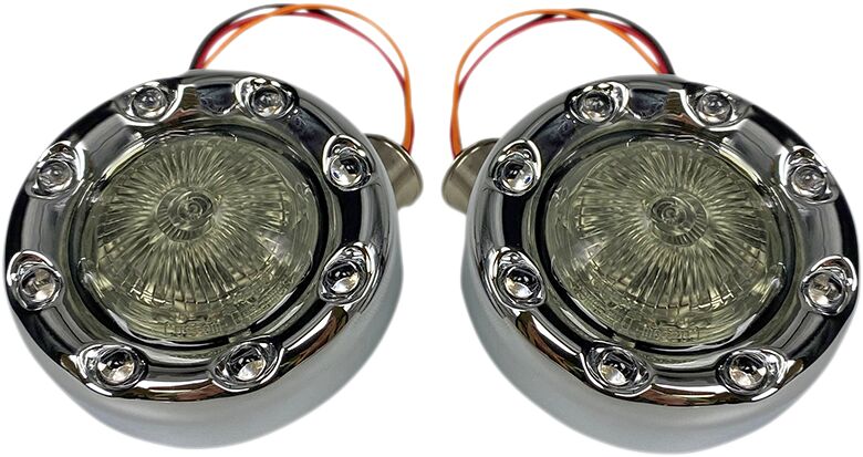 Custom Dynamics Signal Bllt 1157 Chr/Red TURN SIGNAL GROUP Custom Dynamics