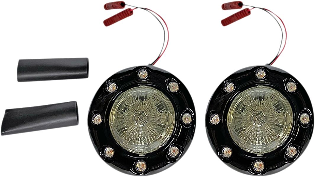 Custom Dynamics ProBeam® Bullet Ringz Rear LED Turn Signals, Black Smoked - 15+ Indian Turn Signals Custom Dynamics
