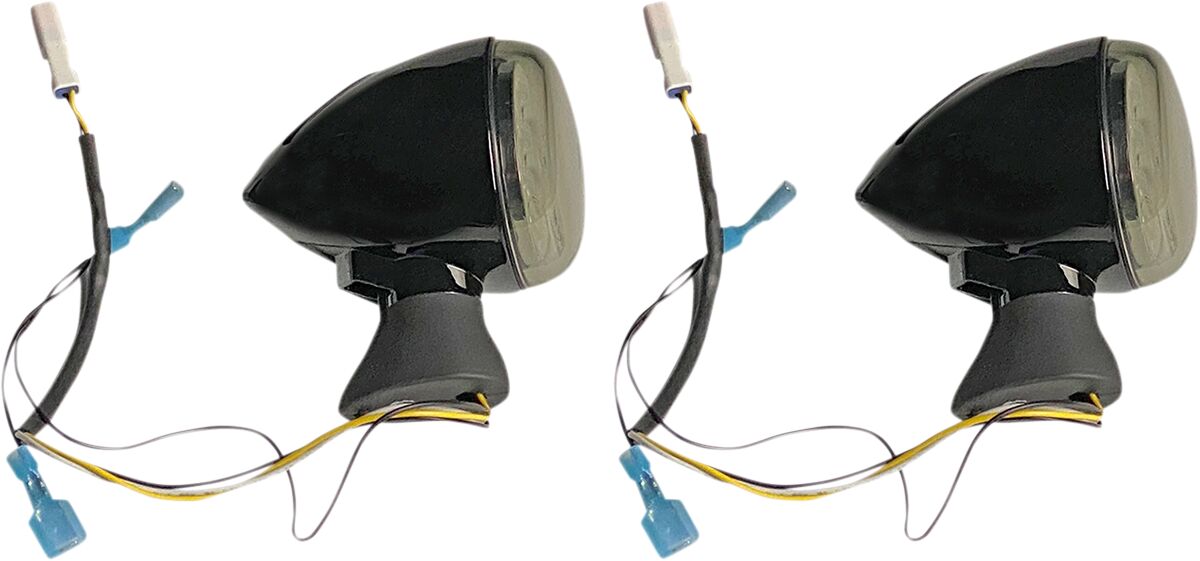 Custom Dynamics ProBeam® Dynamic Ringz Front Turn Signals, Black - 15-24 Scout Turn Signals Custom Dynamics