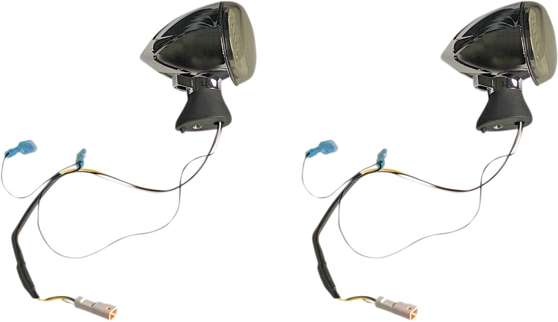 Custom Dynamics ProBeam® Dynamic Ringz Front Turn Signals, Chrome - 15-24 Scout Turn Signals Custom Dynamics