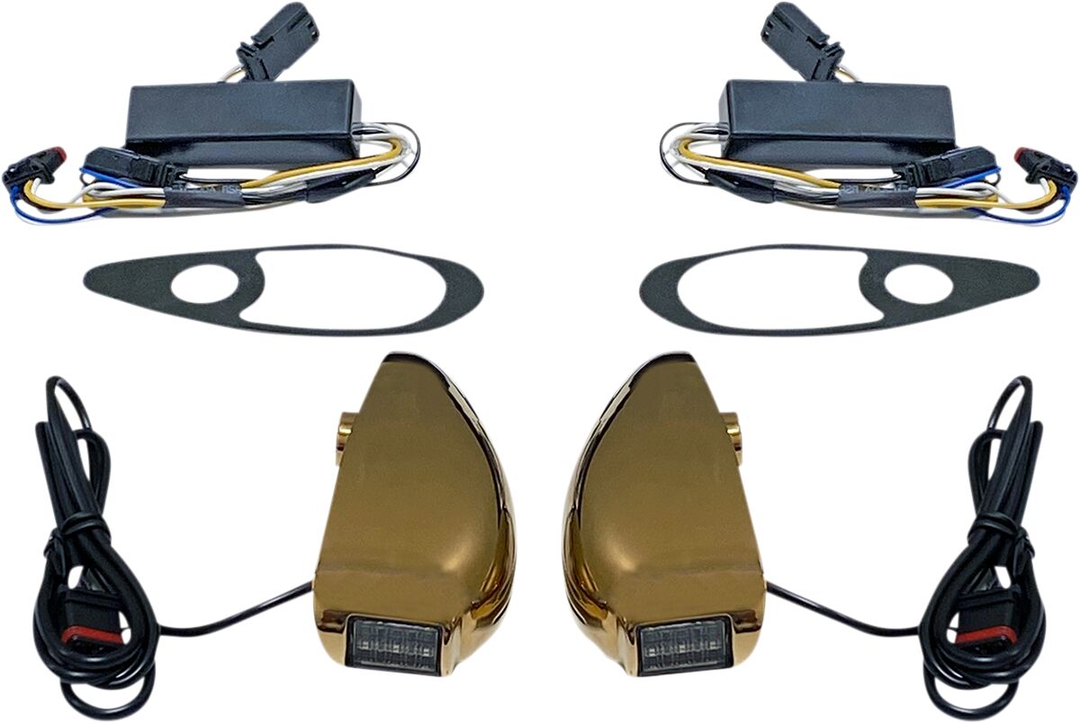 Custom Dynamics Low Profile Custom Dynamics ProBEAM LED Turn Signals, Gold - 15+ touring Turn Signals Custom Dynamics