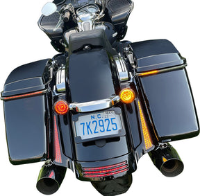 Smart LED 1157 Bullet Turn Signals With controller, Amber Red - 14+ Touring Turn Signals Custom Dynamics