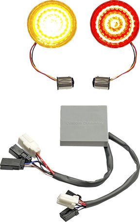 Smart LED 1157 Bullet Turn Signals With controller, Amber Red - 14-22 Sportster Turn Signals Custom Dynamics Default Title