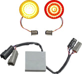 Custom Dynamics Smart LED 1157 Bullet Turn Signals With controller, Amber Red - 11-17 Softail Turn Signals Custom Dynamics