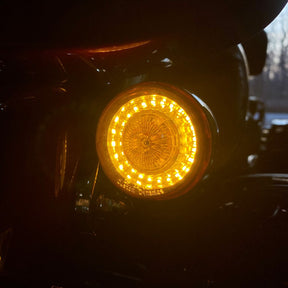 Custom Dynamics ProBeam® Front 1157 Halo Turn Signals, Amber Lens Turn Signals Custom Dynamics