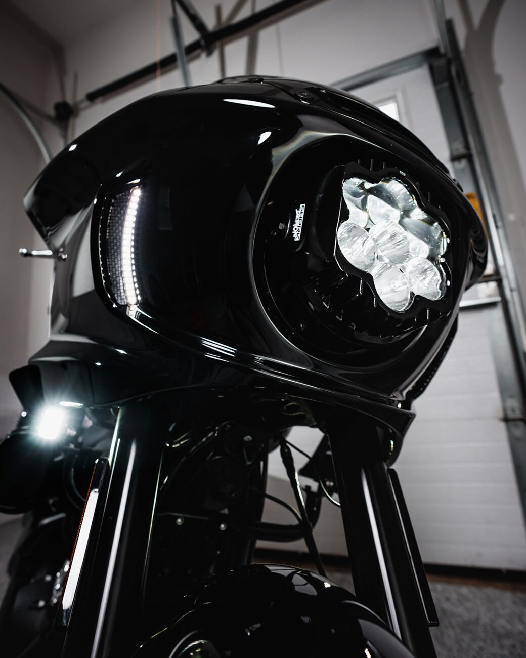 Low Rider ST High-Performance Led Front Turn Signal, Gloss Black - 22-25 Softail Low Rider ST Turn Signals Custom Dynamics