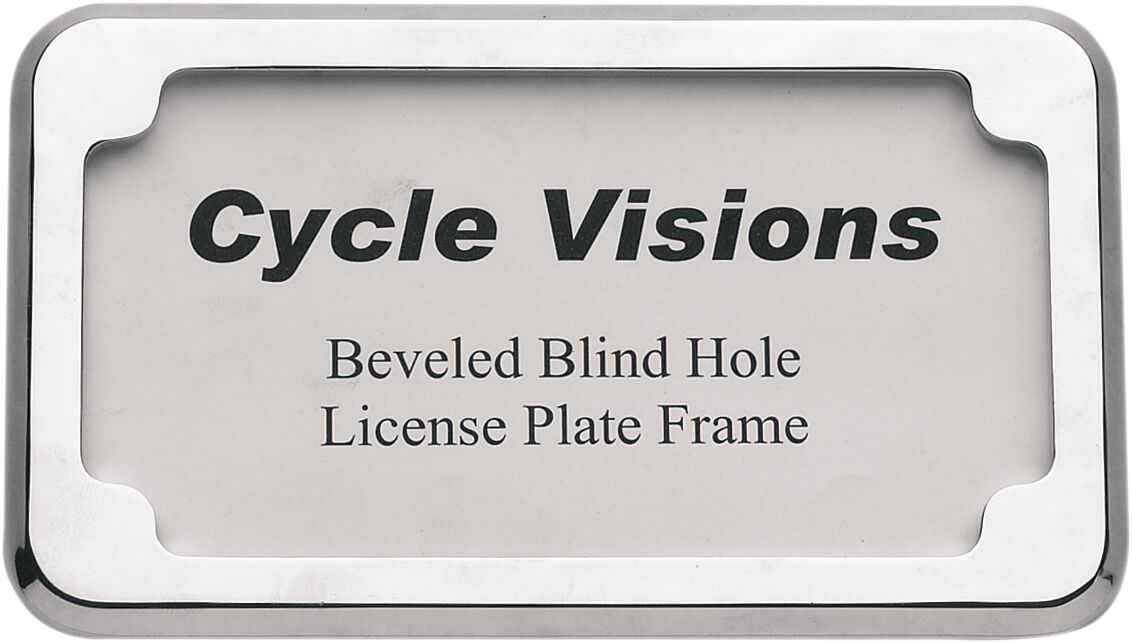 Cycle Visions Beveled License Frame LICENSE PLATE GROUP Cycle Visions
