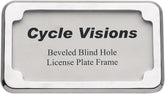 Cycle Visions Beveled License Frame LICENSE PLATE GROUP Cycle Visions