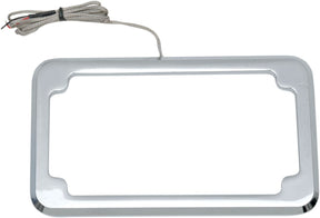 Cycle Visions Frame Plt W/Light Chrome LICENSE PLATE GROUP Cycle Visions
