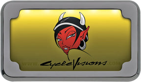 Cycle Visions Frame Plt W/Light Chrome LICENSE PLATE GROUP Cycle Visions
