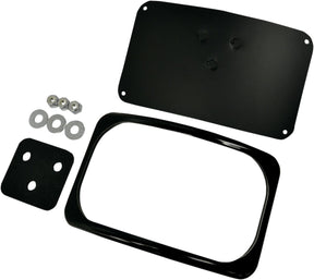 Drag Specialties Small Radius License Plate Mount Assemblies, Gloss Black License Plate Drag Specialties