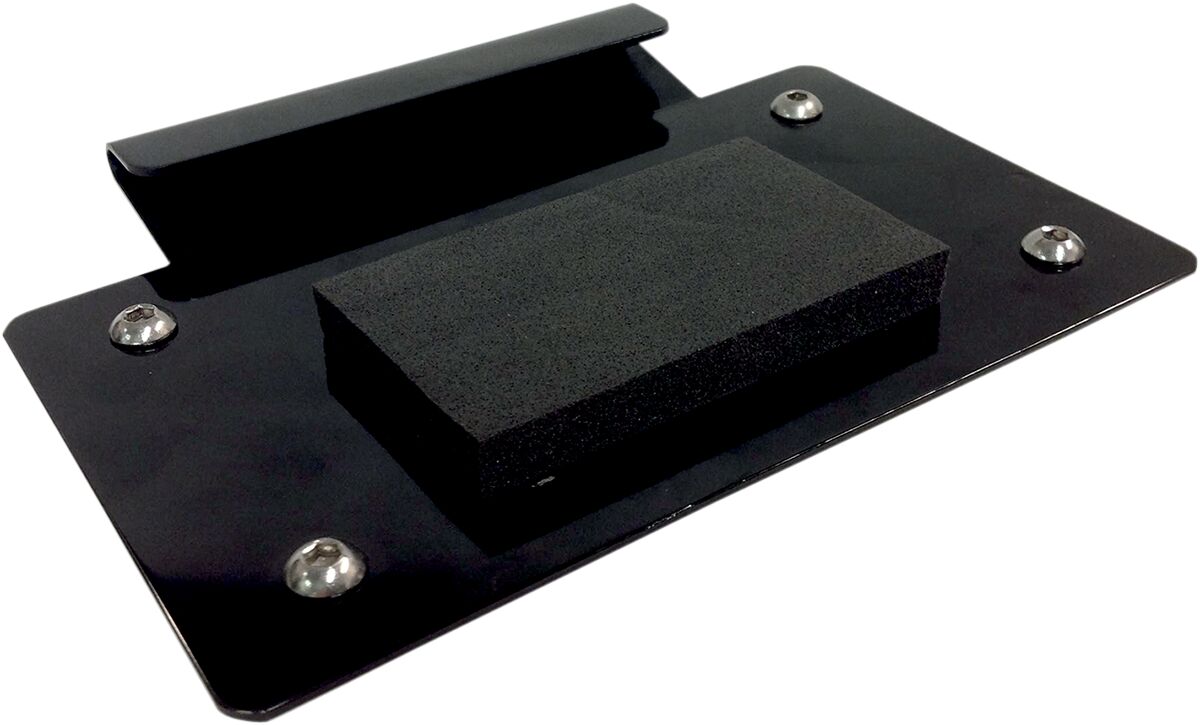Alloy Art The Down Low Removable License Plate Mount, Black - Touring License Plate Alloy Art