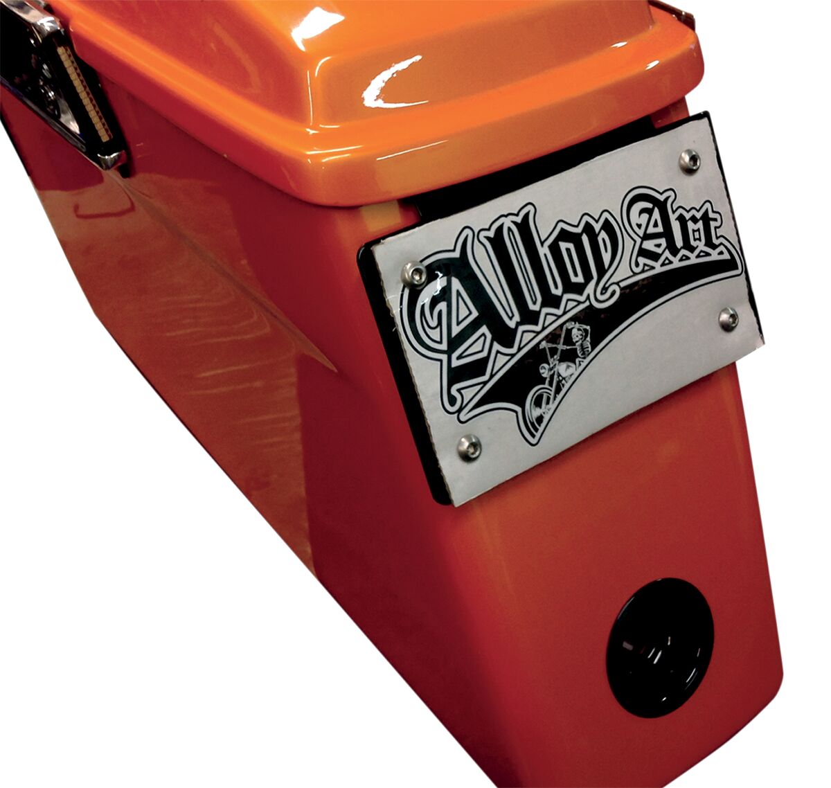 Alloy Art The Down Low Removable License Plate Mount, Black - Touring License Plate Alloy Art