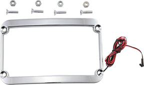 Klock Werks License Plate Frame Lighted Chrome License Plate Klock Werks