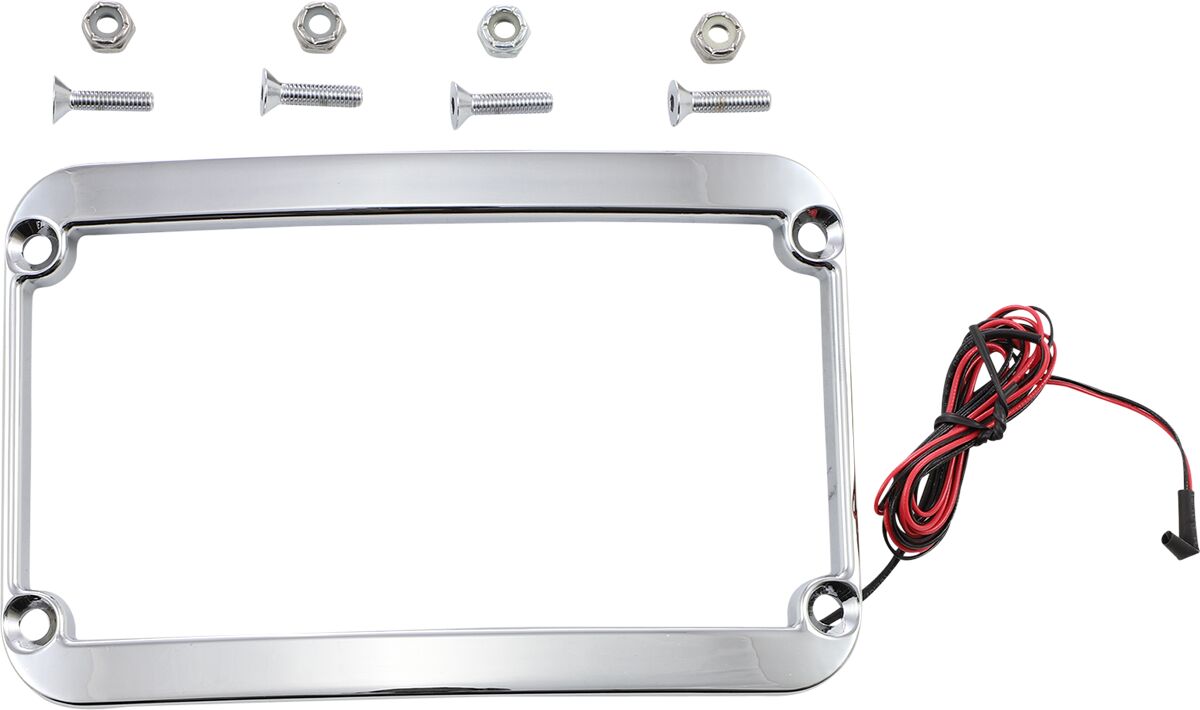 Klock Werks License Plate Frame Lighted Chrome License Plate Klock Werks
