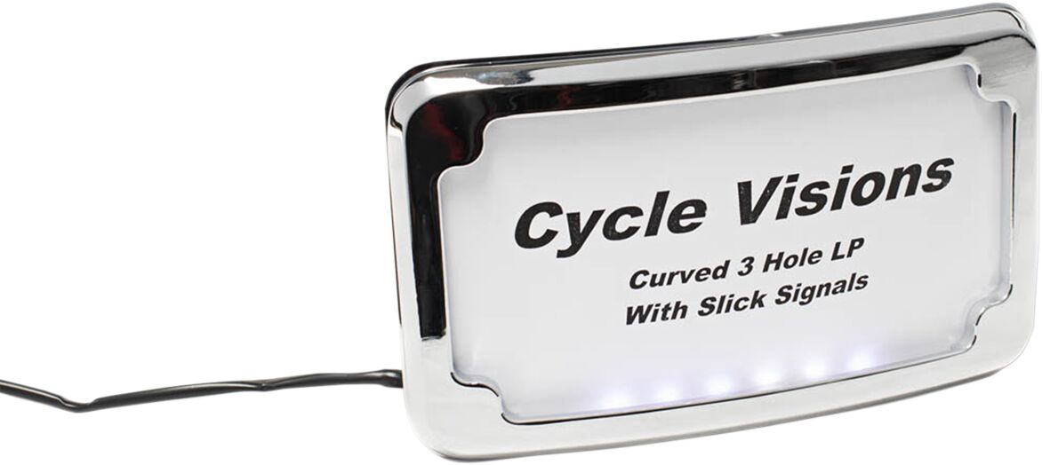 Cycle Visions Frame Lp 3 Hole Chrome LICENSE PLATE GROUP Cycle Visions