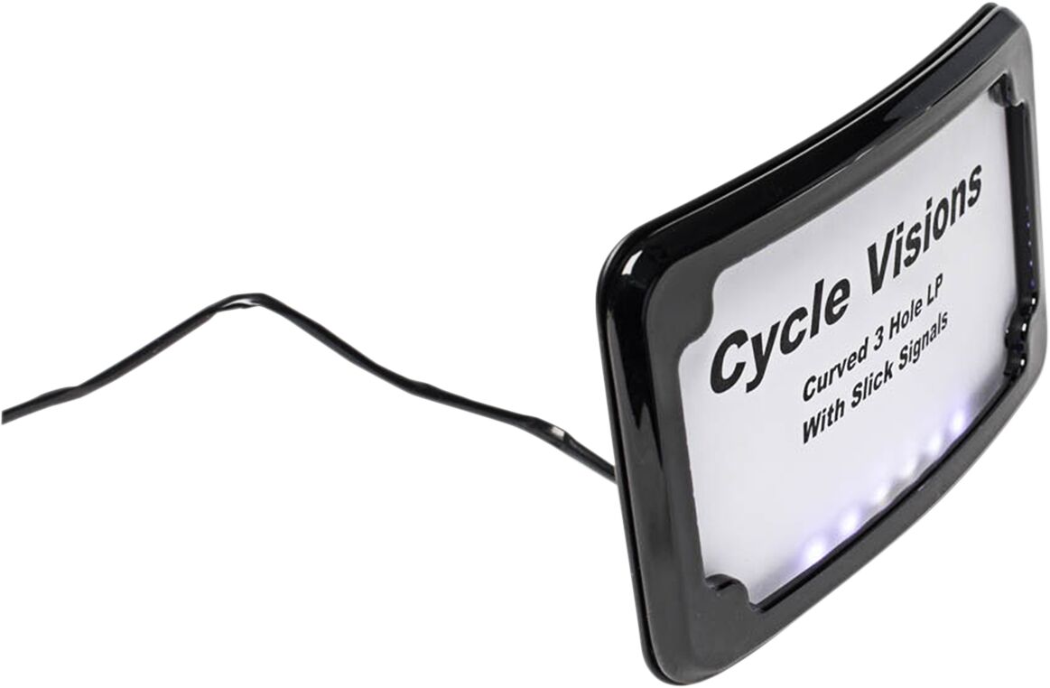 Cycle Visions Frame Lp 3 Hole Black LICENSE PLATE GROUP Cycle Visions