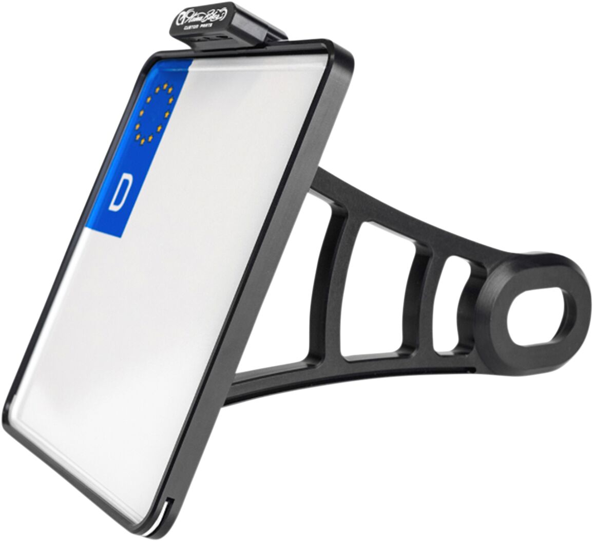Heinz Bikes Side Mount License Plate Holder W/Tl Alum Black (Fl/Fx 18 License Plate Brackets Heinz Bikes