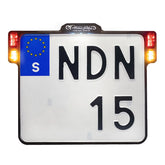 License Plate Holder 3-in-1 With LED Plate Lights, Sweden License Plate Holders Heinz Bikes