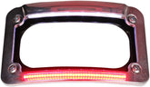 Custom Dynamics License Plate Frame With Auxiliary Run & Brake LEDS, Chrome - 15-22 Indian License Plate Custom Dynamics