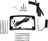 Radius License Plate Frame with Auxiliary LEDS, Black - 14-22 Touring License Plate Custom Dynamics Default Title