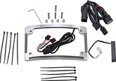 Radius License Plate Frame With Auxiliary LEDS, Chrome - 10-13 Touring License Plate Custom Dynamics Default Title