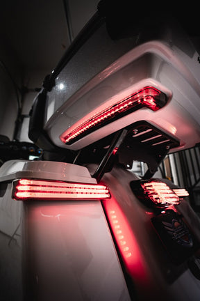 Custom Dynamics License Plate Relocation Mount, Chrome - 14+ Touring License Plate Custom Dynamics