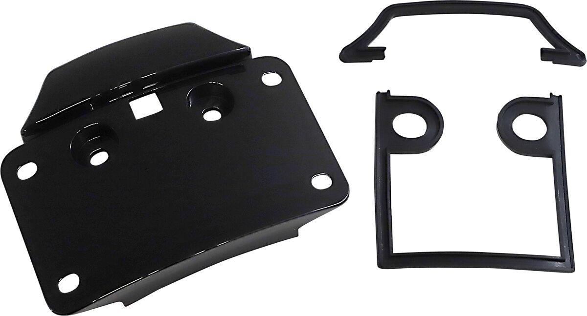 Custom Dynamics Low Profile Mount License Plate, Black - 14+ Touring CVO License Plate Custom Dynamics
