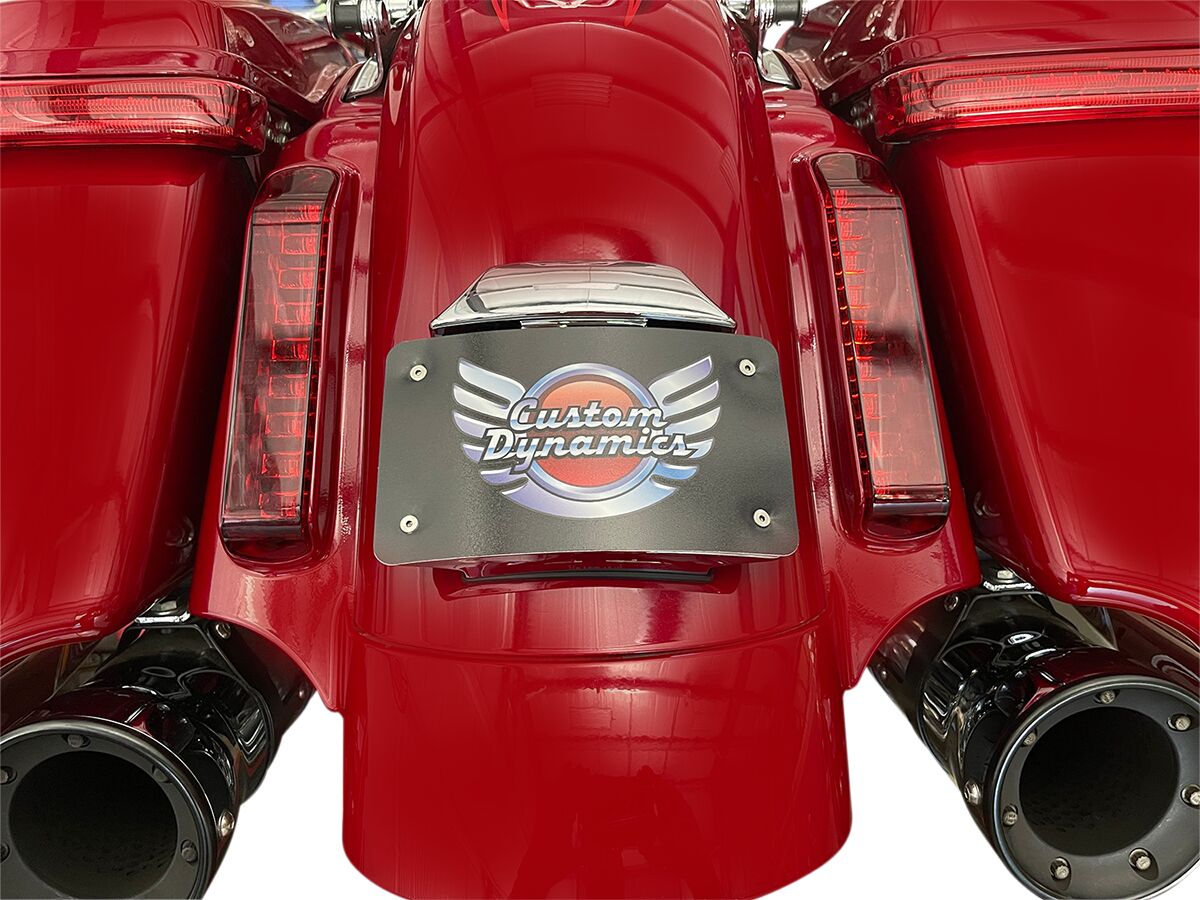 Low Profile Mount License Plate, Chrome - 14+ Touring CVO License Plate Custom Dynamics