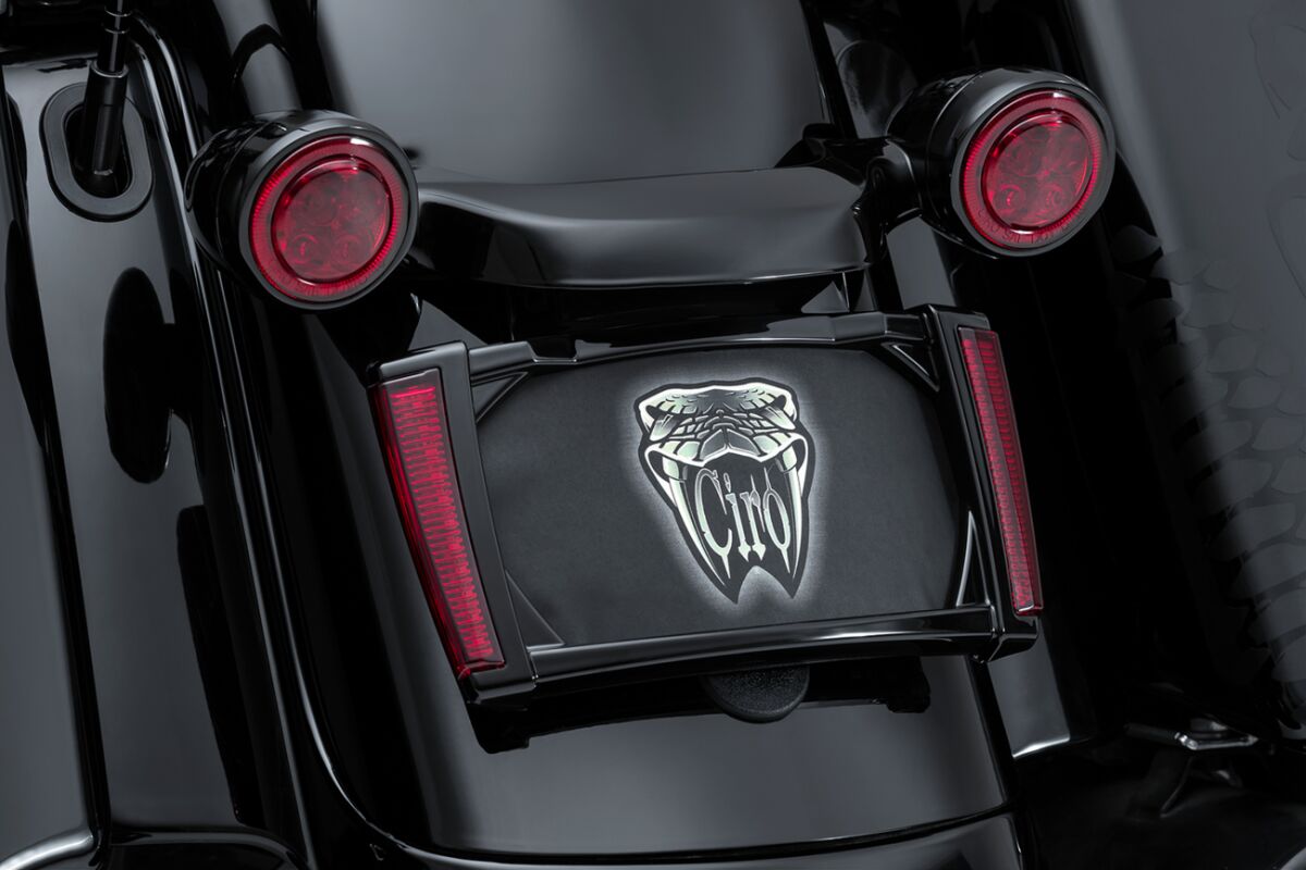 Ciro Frame Lp W/Leds Blk/Red LICENSE PLATE GROUP Ciro