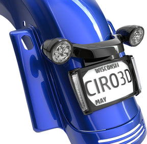 Ciro Frame Lp W/Leds Blk/Smk License Plate Ciro
