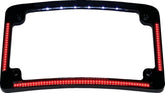 Custom Dynamics Frame Lic W/ Red Led Blk LICENSE PLATE GROUP Custom Dynamics