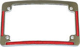 Custom Dynamics Frame Lic W/ Red Led Chr LICENSE PLATE GROUP Custom Dynamics
