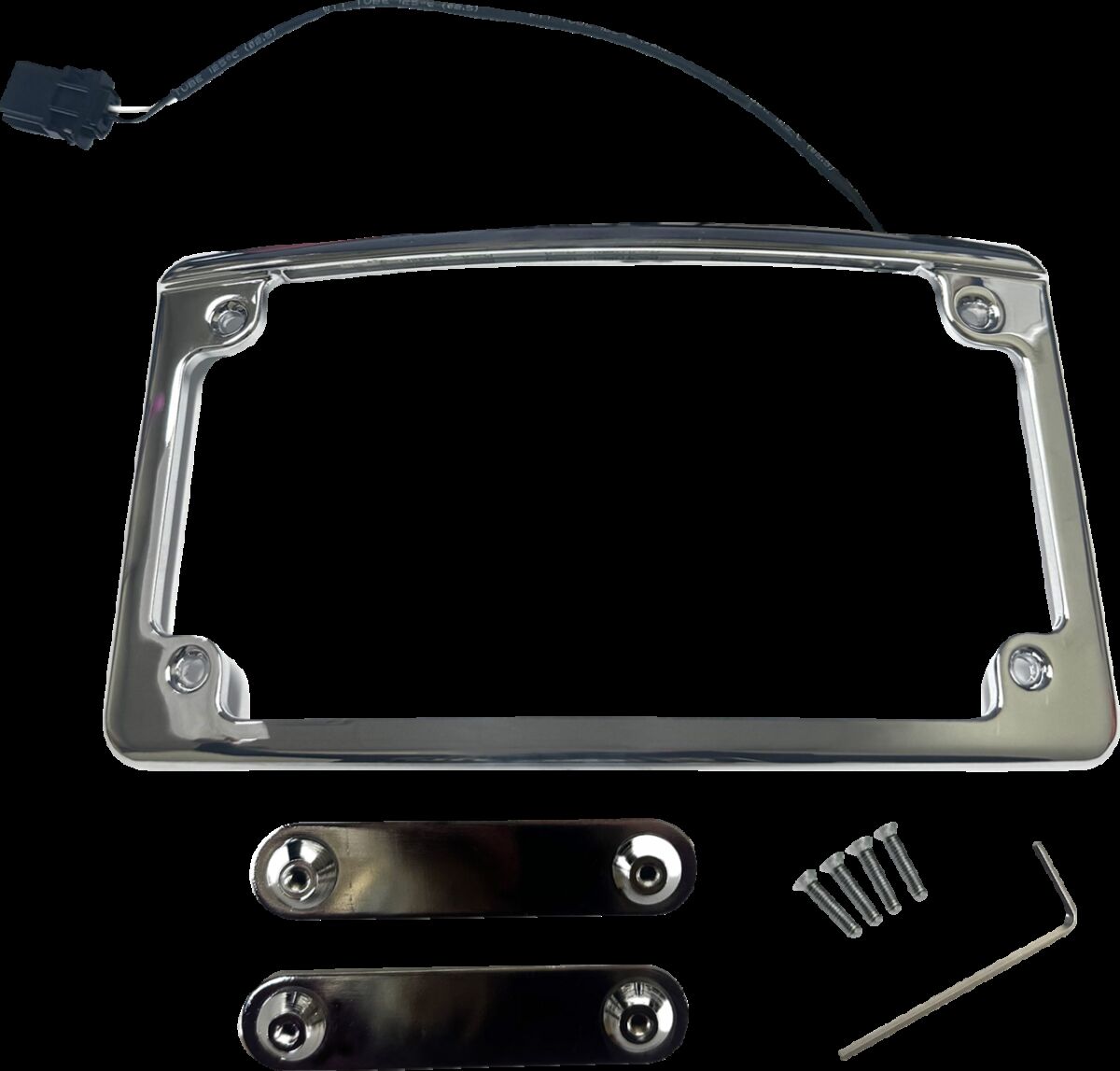 Custom Dynamics Low Profile LED License Plate Frame, Chrome - 23+ Touring CVO License Plate Custom Dynamics