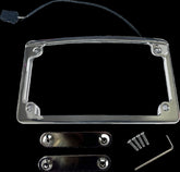 Custom Dynamics Low Profile LED License Plate Frame, Chrome - 23+ Touring CVO License Plate Custom Dynamics