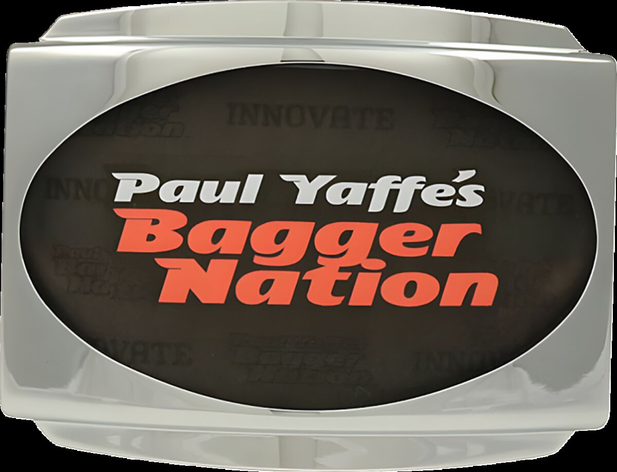 Paul Yaffe Bagger Nation Frame License Plate Stealth W/Light Chrome License Plate Paul Yaffe Bagger Nation