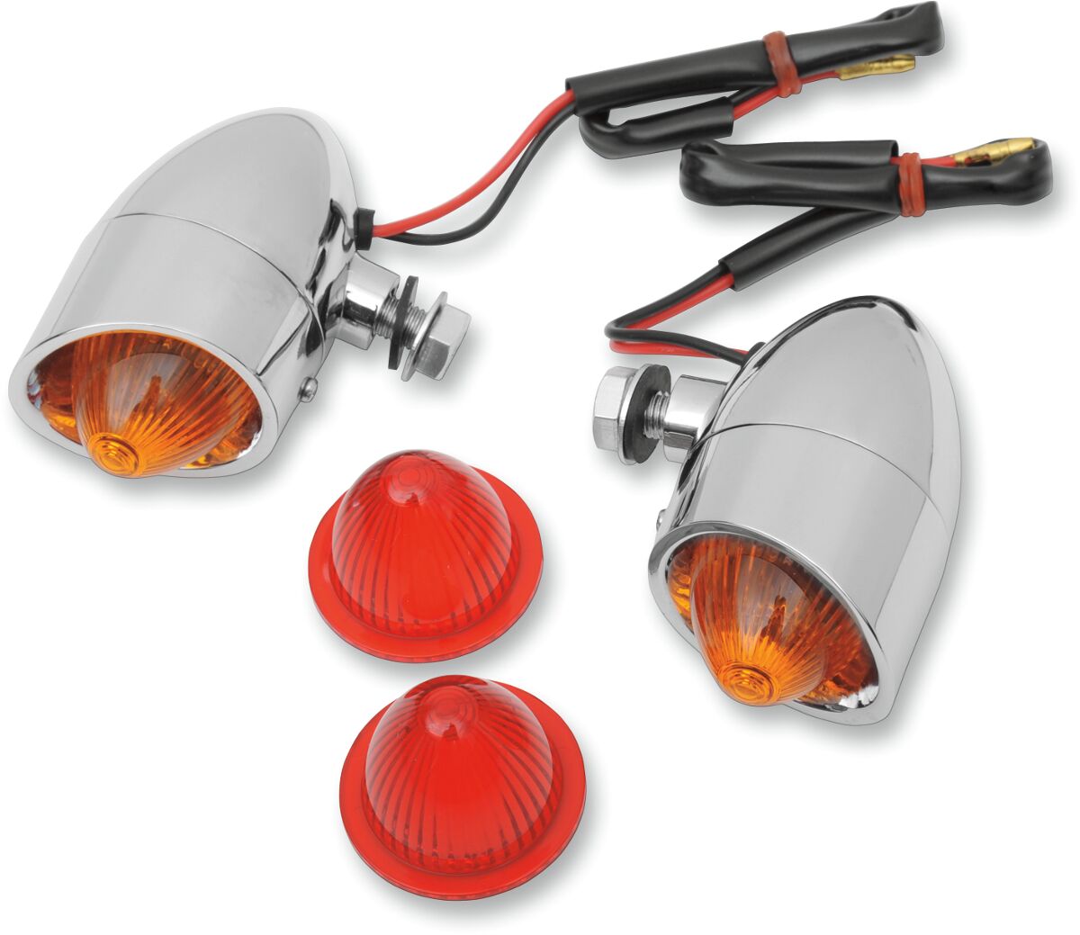Drag Specialties Light Mini Retro Amb/Red Light Accessory Drag Specialties