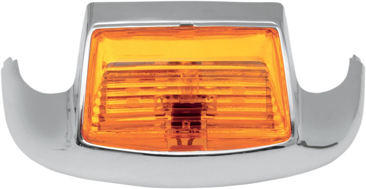 Drag Specialties Front Fender Tip Light Amber Lens Chrome Light Accessory Drag Specialties