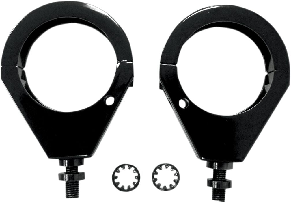 Drag Specialties Turn Signal Fork Clamp 49 Mm Black Light Accessory Drag Specialties