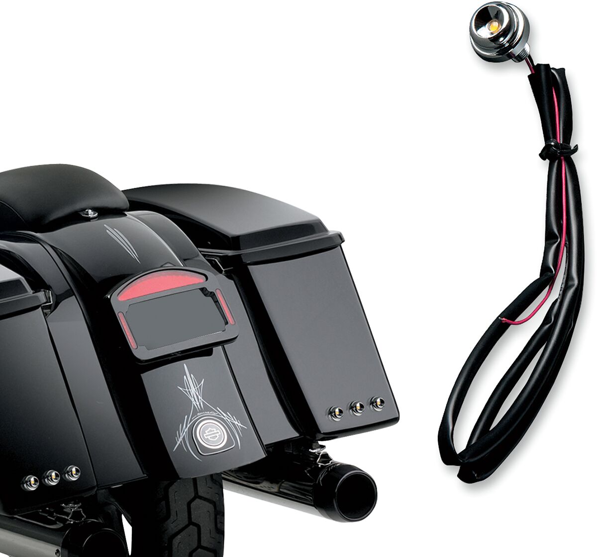 Cycle Visions Light Lucifer Red Chr ACCESSORY LIGHT GROUP Cycle Visions