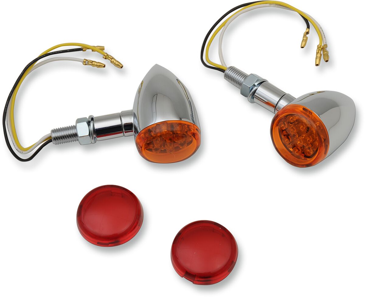 Drag Specialties Light Chr Led Ambr/Red ACCESSORY LIGHT GROUP Drag Specialties