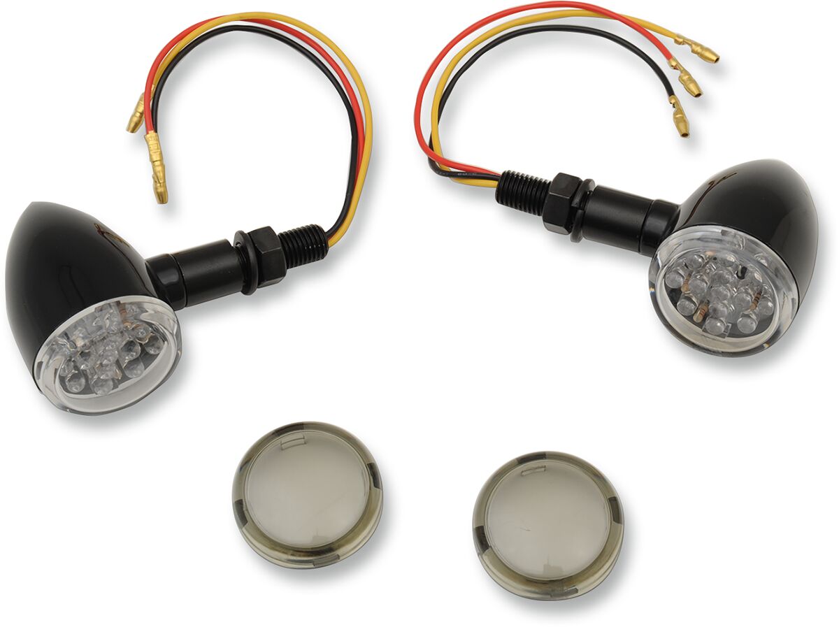 Drag Specialties Light Blk Am Led Clr/Smk ACCESSORY LIGHT GROUP Drag Specialties