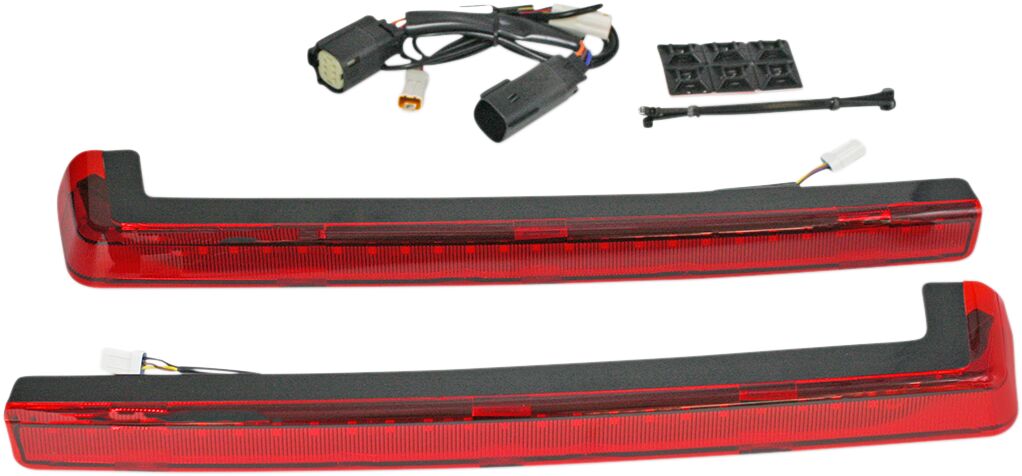 Tour-Pak LED Run Brake & Turn Side Arm Lights, Red - 14+ Touring & Trike Taillight & Turn Signals Custom Dynamics Default Title