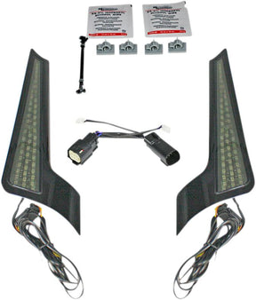 Fascia LED Panels, Black Smoked - 14+ Touring Taillight & Turn Signals Custom Dynamics