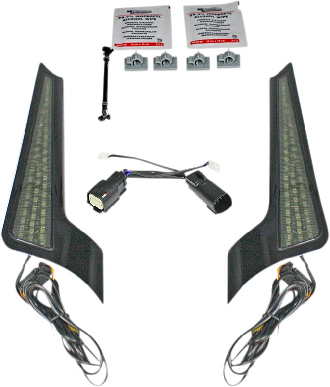Fascia LED Panels, Black Smoked - 14+ Touring Taillight & Turn Signals Custom Dynamics